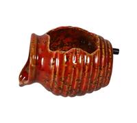VALICLUD Ceramic Water Fountain Jar Red Indoor Flowing Water Ornament for Home Decor Oxygen Enhancing Fish Tank Eco Pot Serene Courtyard Landscape Feature Easy Maintenance