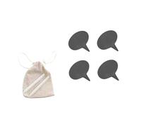 VALICLUD Cheese Toppers Kit with Cake Inserts and Labels Black Board Dessert Decor with Chalk Pens and Burlap Bag Portable Cake Inserts for Bakery Home