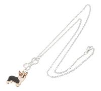 VALICLUD Chic Alloy Corgi Necklace with Pendant Neck Chain, Decorative and Not Easy to Deform, Accessory for Hanging Anywhere in Your Home Or in Your Car