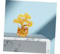 VALICLUD Chic Crystal Money Tree Decor for Home and Office Artificial Wealth Sculpture with Creative Elegant Design Feng Shui Ornament for Living Entryway Cabinet Display