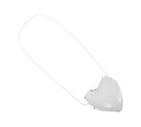 VALICLUD Children's Heart Shape Sequin Purse Secure Hanging Strap Versatile Mini Handbag for Change and Small Sturdy Shoulder Bag for School Travel Shopping