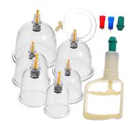 VALICLUD Chinese Cupping Therapy Set 12-Piece Vacuum Cupping Equipment Pump Pain Relief Massage Cups for Home Use Suitable for Back and Therapy