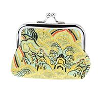 VALICLUD Chinese Style Purse Elegant Satin Storage Pouch for and Cards Handheld Change Bag Smooth Chic Design for Everyday Use