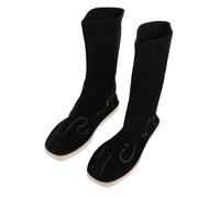 VALICLUD Chinese Traditional Hanfu Performance Boots for Adults and Black PU Folk Dance Shoes with Non-slip Sole Ergonomic Fit Artistic Detailing Ancient Costume Footwear