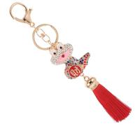 VALICLUD Chinese Year Snake Keychain Pendant Lucky Snake Character Metal Keyring Tassel for Spring Festival and Lunar Year Celebrations