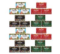 VALICLUD Christmas Reward Punch Cards Coated Paper Material, Multiple Patterns and Shapes 100pcs with Creative Festive Cheer Design for Classroom and Customer Incentive for Home or School