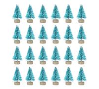 VALICLUD Christmas Tree, Mini Christmas Tree Decoration Tabletop, Pieces, Snow Frosted Tree with Wooden Base for Christmas Party Office Restaurant Home Decor (Teagle)