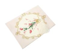 VALICLUD Classic Tulip Pattern Cloth Tissue Box Holder Fabric Napkin Storage Bag for Car Stylish Soft Tissue Container with Smooth Finish Elegant Home and Office Decor