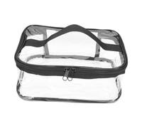 VALICLUD Clear Travel Makeup Bag with Handle Portable Cosmetic Organizer for Wedding Day Emergency Kit Transparent Toiletry Storage Pouch for Women for Travel and Outdoor Use