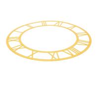 VALICLUD Clock Dial Replacement with Roman Numerals, Round Acrylic Dial Plate, Golden, Easy to Clean, Versatile Use, for Living Room Hotel Entryway Decor