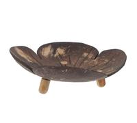 VALICLUD Coconut Shell Soap Dish Bar Soap Holder with Self-draining Design Petal Style Stylish Bathroom and Kitchen Accessory