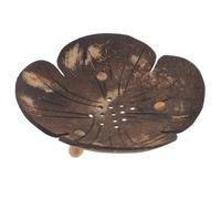 VALICLUD Coconut Shell Soap Dish Petal Style Self-draining Shower Soap Bar Holder for Drying and Organizing