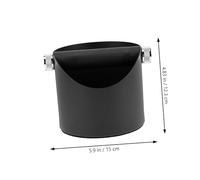 VALICLUD Coffee Knock Box Small Black Coffee Grounds Container Non-Slip with Noise Reduction for Espresso Maker and Composting