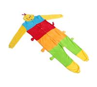 VALICLUD Colorful Caterpillar Flannel Onesie Pajamas Soft Winter Loungewear with Hood for Adults Halloween Cartoon Sleepwear Cozy Warm Homewear Multi