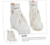 VALICLUD Comfortable Chunky Heel Women Ankle Boots Autumn Winter Short Heeled Shoes Fashion Female Boots Lightweight Stylish Footwear for Legs