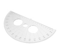 VALICLUD Convenient Protractor for Drawing and Math Lessons, 180 Degree Plastic Angle Ruler with No Burrs for Students and Engineers, Suitable for Notebook Margins 9.65