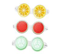 VALICLUD Cooling Eye Patches 3 Pcs Fruit Pattern Ice Masks for Eye Bags and Skin Elasticity for Seasonal Irritation