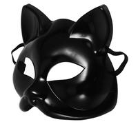 VALICLUD Cosplay Mask DIY Blank Paintable Reusable Plastic Black for Halloween Parties and Halloween