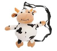 VALICLUD Cow Backpack Girls Lovely Cow Shaped Bag Plush Backpack for Kids Women Shoulder Bag- Black, White Animal Plush Backpack