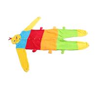 VALICLUD Cozy Caterpillar Onesie Pajamas for Adults Xl Soft Flannel Cartoon Sleepwear for Couples Unisex Winter Loungewear Halloween Party Costume and Homewear Multi