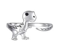 VALICLUD Creative Adjustable Dinosaur Ring for Women Fashion Finger Ring Novelty for Girls Simple Hollow Design for Everyday Wear