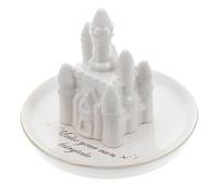 VALICLUD Creative Castle Style Ceramic Jewelry Tray Elegant Jewelry Organizer for Rings Earrings Necklaces Home Decoration