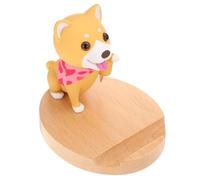 VALICLUD Creative Doggy Shaped Wooden Cellphone Holder Desktop Phone Stand with Decorative Design to Prevent Phone from Falling, for Desk and Car Use