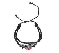 VALICLUD Creative Lightweight Alloy Leather Material Weaving with, and Decor National Flag Bracelet Portable Carry Design for Soccer Party Travel and Home Use