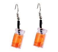 VALICLUD Creative Orange Fruit Dangle Earrings for Women Lightweight Ear Jewelry Fun Drop Decoration for Parties Work and Everyday Wear