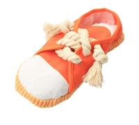 VALICLUD Creative Pet Slipper for Dogs Puppy Educational and Sound Making Chewing in Orange Cloth Material, for Office and Shop Enrichment Play