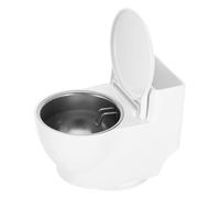 VALICLUD Creative Toilet Shaped Wall Ashtray Made of Sturdy Pp and Stainless Steel with Lid Container, Space-saving and Easy to Clean, for Home or Office Use a Novelty Wall Mounted