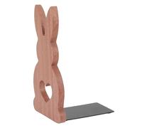 VALICLUD Creative Wooden Rabbit Bookends Heart Design, Thick Solid Wood Book Stopper for Desktop Shelf, Multifunctional Bookshelf Divider and Decorative Book Support for Home Office
