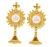 VALICLUD Cross Symbol Pin Brooch Set 2pcs Metal Christian Badge Pins for Baptism Party Clothing Accessories Religious Decoration