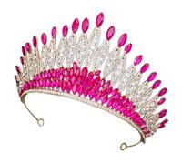 VALICLUD Crown Headband for Weddings Rhinestone Tiara for Brides Unique Birthday Crown Accessory Lightweight Design for Dance and Party Events Comfortable Wear for All Occasions