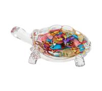 VALICLUD Crystal Glass Turtle Statue Realistic Sea Animal Figurine for Coastal Decor Aquarium Decoration Chinese Feng Shui Ornament Home Table Sculpture Natural Crystal Design