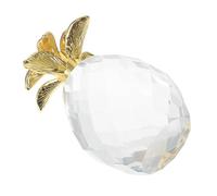 VALICLUD Crystal Pineapple Figurine Home Decor Modern Minimalist Golden Crystal Pineapple Ornament for Bedroom Living Room and Dining Table Decoration