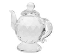 VALICLUD Crystal Teakettle Ornament Tabletop Decoration Refreshing Mini Teapot Craft for Home Shelf Cabinet Decor and Year
