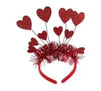 VALICLUD Cupid Heart Headband Shimmering Sequins Festive Red Accessory for Valentine's Day Weddings Birthday Parties and Flower Girls