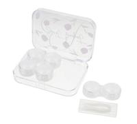 VALICLUD Cute Contacts Lens Case Small Box for Travel Vanity Case Lens Removal Tool Makeup Holder