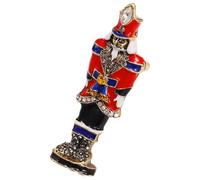 VALICLUD Cute Nutcracker Soldier Brooch Pin for Women, Decorative Lapel Pin Made of Zinc Alloy, Compact and Easy Carrying Accessory for Clothes, Scarves, and Shawls