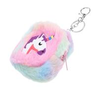 VALICLUD Cute Unicorn Coin Purse with Zipper Design Plush Cash Bag for Women and Girls Durable and Chic Change Wallet with Keychain