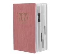 VALICLUD Daily Planner Book Small A7 Pocket Size Paper Planner with Pu Cover for School and Work, Versatile Planning and Smooth Writing Experience a Modern Aesthetic Design