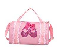 VALICLUD Dance Bag Pink Single Shoulder Ballet Storage Backpack for Dance Class and Gym Lightweight Latin Ballet Pack for with Moderate Capacity for Shoes Clothes and Essentials