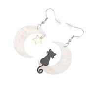 VALICLUD Dangle Earrings for Unique Moon Star Cat Design Lightweight Fashion Jewelry for Various Occasions for Birthdays Valentine Day and More