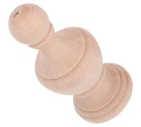 VALICLUD Decorative Finials: 7.9"x3.5" Unfinished Wood Ball Newel Post Cap - Round Column Top for Staircase Railing Home Decor