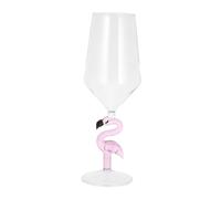 VALICLUD Decorative Flamingo Shaped Wine Glass Pink Glassware for Home Bar Restaurant Smooth Rim Elegant Aesthetic