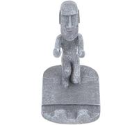 VALICLUD Decorative Moai Sculpture Desktop Mobile Phone Holder Resin Tablet Stand Vertical Horizontal Cellphone Rack Unique Office Home Ornament