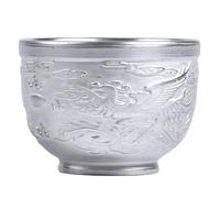 VALICLUD Decorative Tea Cup Household Wine Cup Silver Ceramic Premium Ceramic Material Help to Brew Tea Safe to Use Fashionable Unique Design for Personal Party