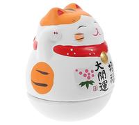 VALICLUD Decorative Tumbler Cat Statue Japanese Maneki Neko Adornment for Home Office Cute Wobble Design for Boys and Girls and Cat Lovers Symbol of Prosperity