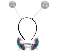 VALICLUD Deely Boppers Deely Boppers Glasses Saucer Man Glasses Martian Antenna Headband Halloween Party Favors for Adults Kids Deely Boppers Deely Boppers Hair Styling Accessories